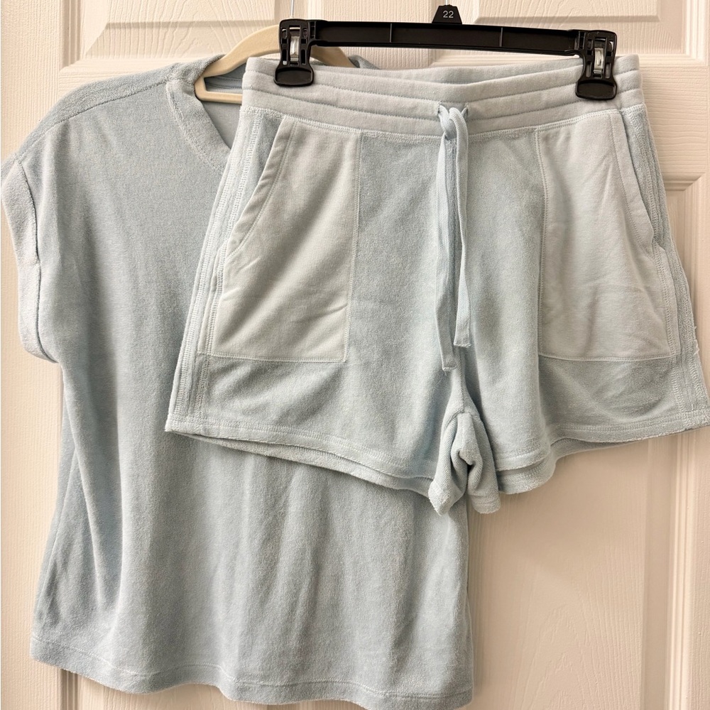 Splendid Light Blue Terry Lounge Set